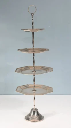 Pamono Victorian Silver-Plated Cake Stand><noscript><img width=