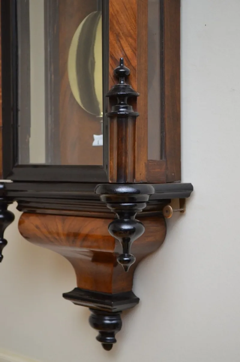 Pamono Victorian Vienna Walnut Clock> Clocks