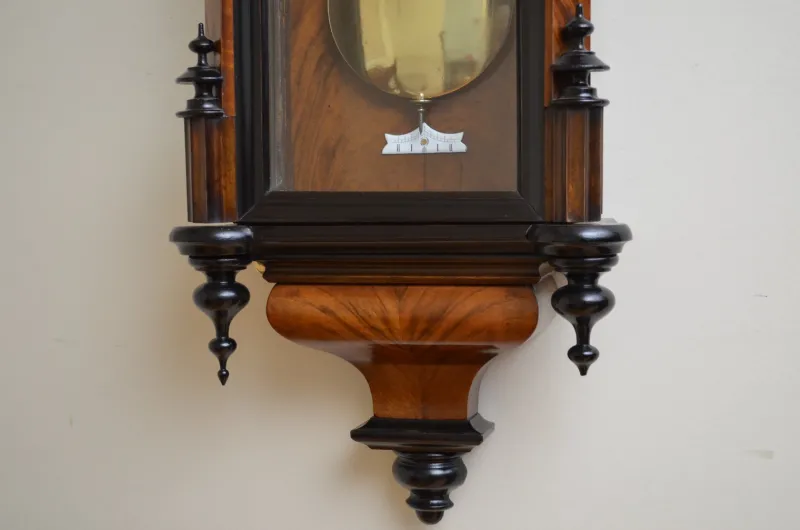 Pamono Victorian Vienna Walnut Clock> Clocks