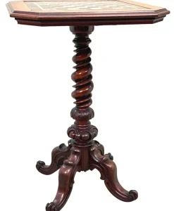 Online Pamono Victorian Walnut and Specimen Marble Chess Table, 1860