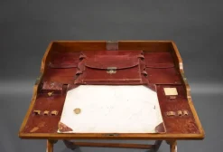 Pamono Victorian Walnut Campaign Travelling Desk, 1880s><noscript><img width=