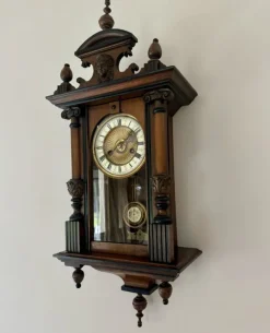 Sale Pamono Victorian Walnut Vienna Wall Clock, 1870s