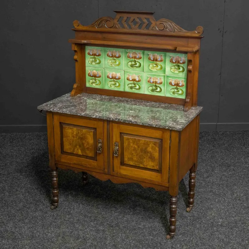 Pamono Victorian Walnut Washstand, 1890s> Dressing Tables