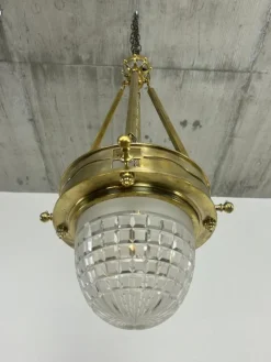 Pamono Vienna Secession Brass Hanging Pot by Kolo Moser & Jutta Sika, 1890s><noscript><img width=