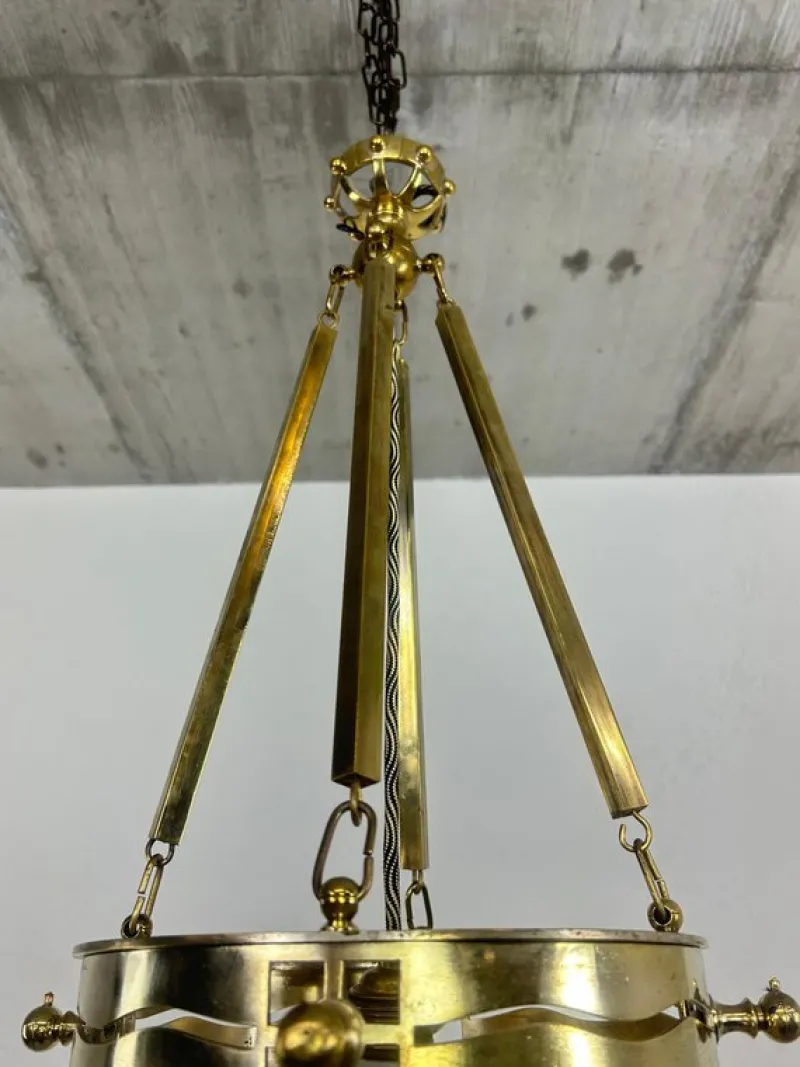 Pamono Vienna Secession Brass Hanging Pot by Kolo Moser & Jutta Sika, 1890s> Vases