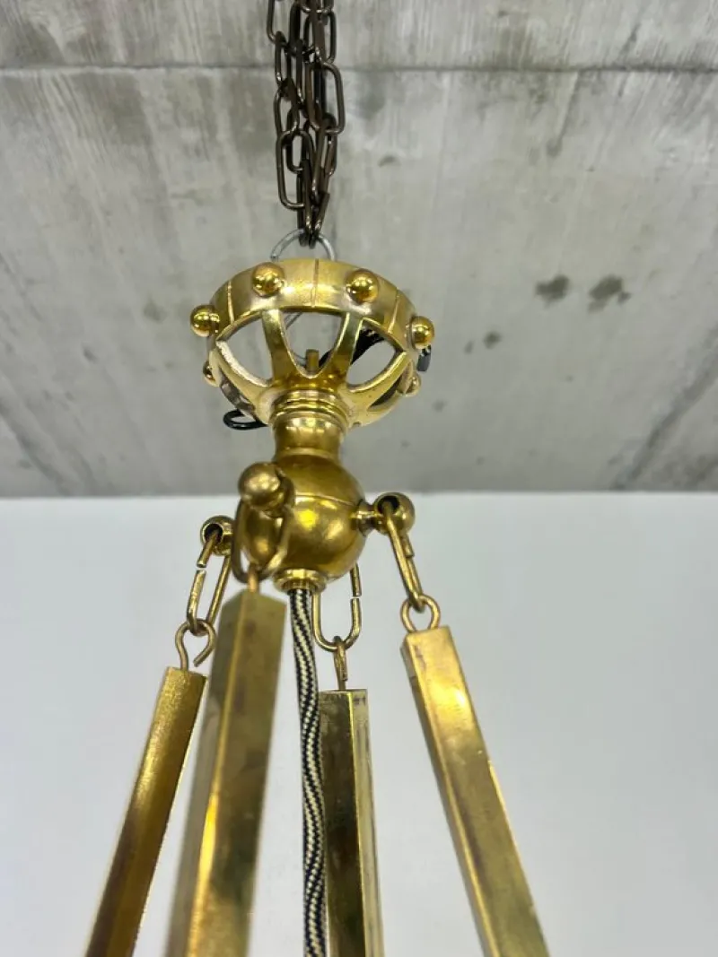 Pamono Vienna Secession Brass Hanging Pot by Kolo Moser & Jutta Sika, 1890s> Vases