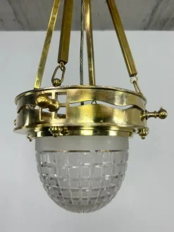 Pamono Vienna Secession Brass Hanging Pot by Kolo Moser & Jutta Sika, 1890s><noscript><img width=