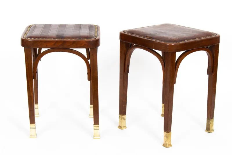 Pamono Vienna Secession Seating Set attributed to Gustav Siegel for J & J Kohn, 1905, Set of 5> Living Room Sets