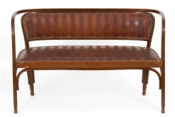 Pamono Vienna Secession Seating Set attributed to Gustav Siegel for J & J Kohn, 1905, Set of 5><noscript><img width=