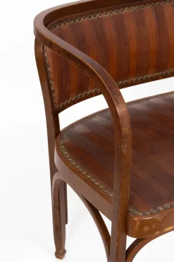 Pamono Vienna Secession Seating Set attributed to Gustav Siegel for J & J Kohn, 1905, Set of 5><noscript><img width=