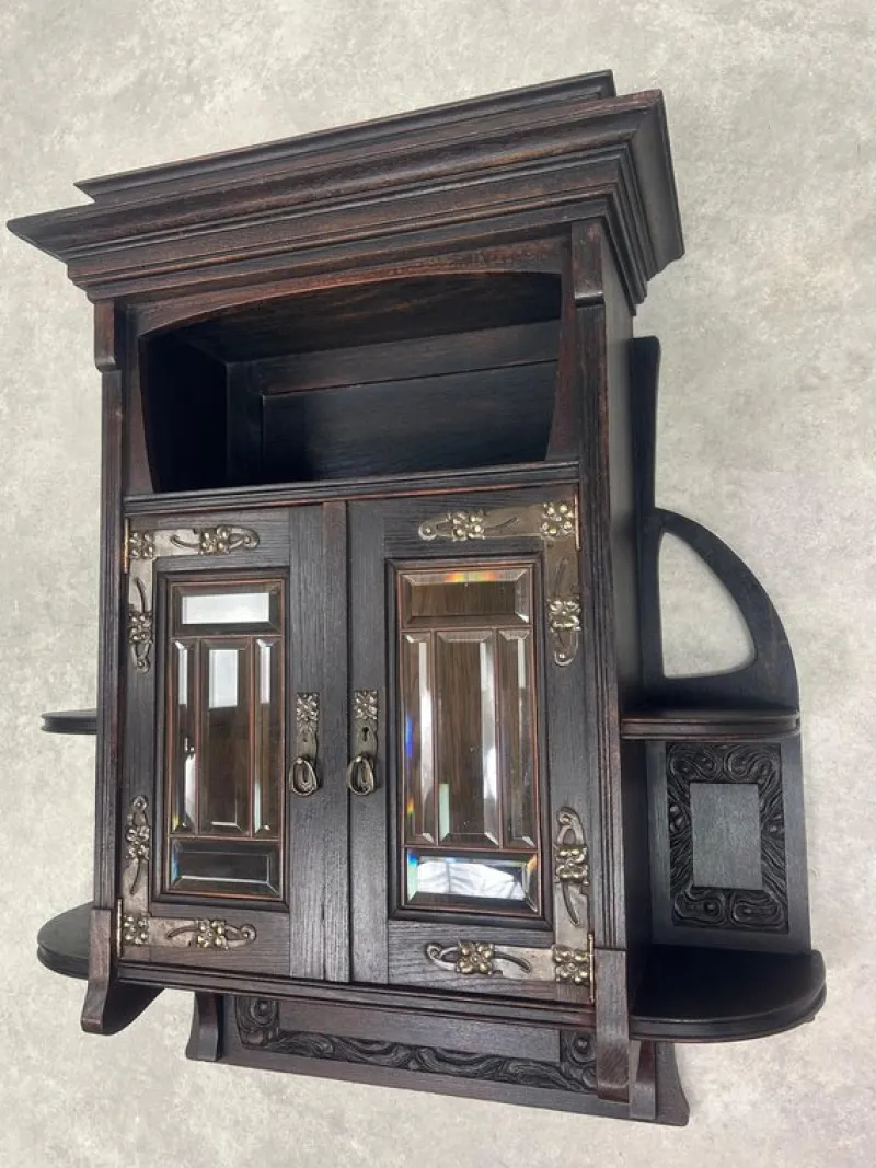 Best Pamono Vienna Secession Wall Cabinet, 1890s