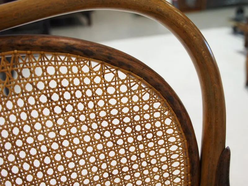 Pamono Vienna Secessionist Bentwood and Rattan Settee from Thonet> Benches