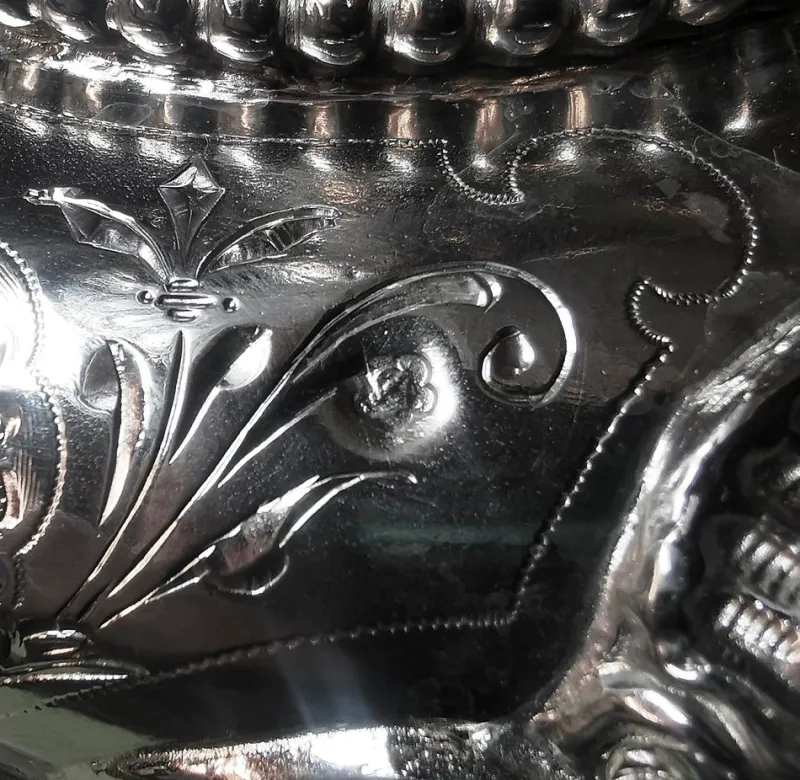 Online Pamono Viennese Art Nouveau Silver Centerpiece with Original Glass Bowl, 1900s