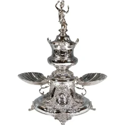New Pamono Viennese Art Nouveau Silver Caviar Stand from Würbel & Czokally, 1900s