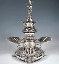 New Pamono Viennese Art Nouveau Silver Caviar Stand from Würbel & Czokally, 1900s