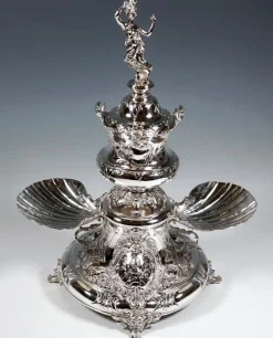New Pamono Viennese Art Nouveau Silver Caviar Stand from Würbel & Czokally, 1900s