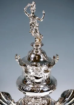 New Pamono Viennese Art Nouveau Silver Caviar Stand from Würbel & Czokally, 1900s