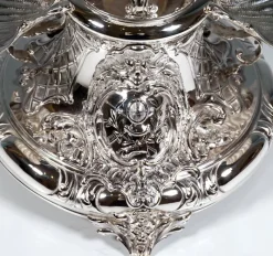 New Pamono Viennese Art Nouveau Silver Caviar Stand from Würbel & Czokally, 1900s