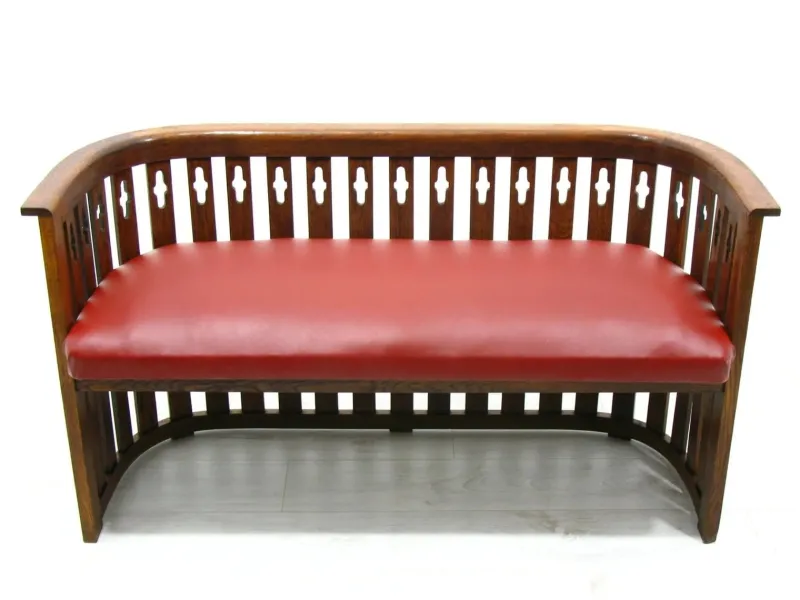 Pamono Viennese Arts & Crafts Oak Sofa and Chair, 1920s, Set of 2> Living Room Sets
