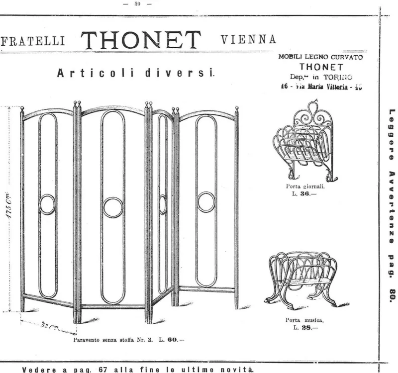 Outlet Pamono Viennese Thonet No. 2 Screen, 1888