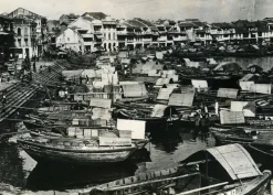 Outlet Pamono View of the Ancient Port of Singapore - Vintage Photo 1930s 1930s