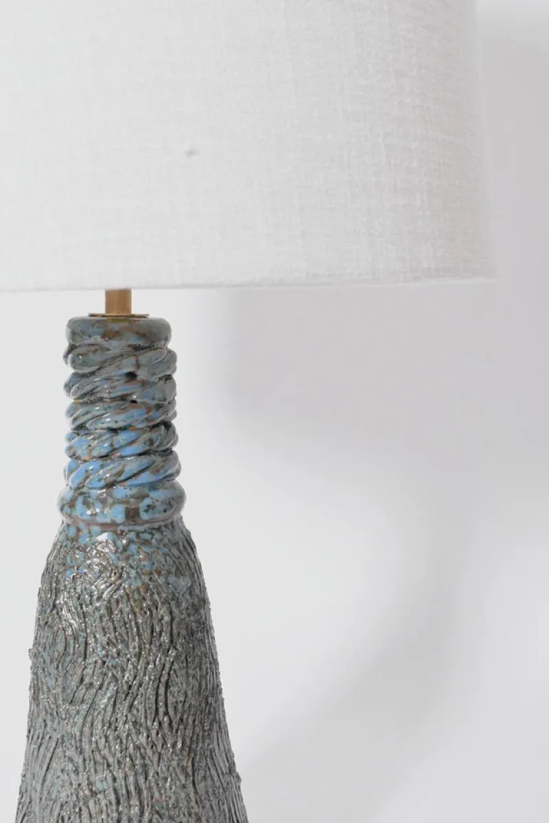 Sale Pamono Villandry Blue Green Ceramic Lamp by Barracuda Interiors