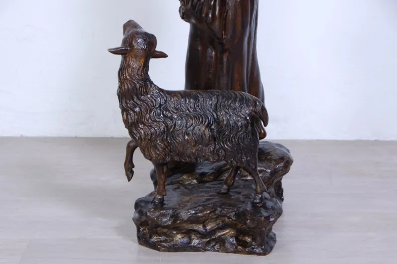 Pamono Vincenzo Cinque, Shepherdess, 19th Century, Bronze> Old Masters
