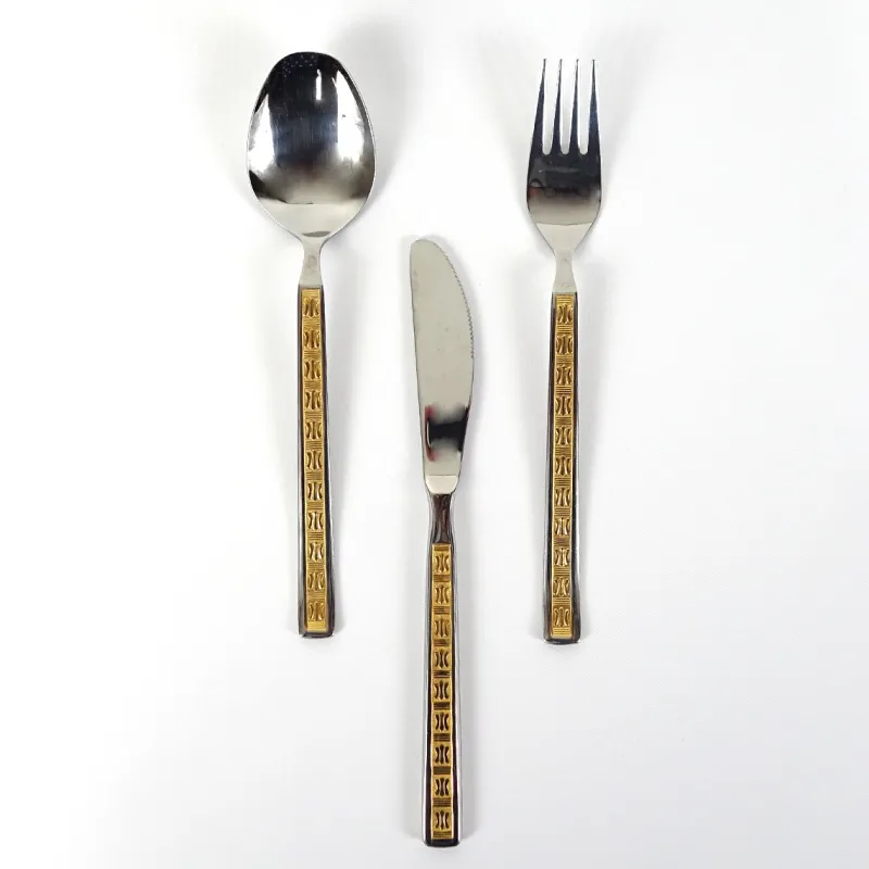 Outlet Pamono Vintage 24 Carat Gilded Stainless Steel Cutlery Set, Set of 70