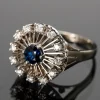 Clearance Pamono Vintage 18 Karat Gold Ring with Sapphire and Diamonds