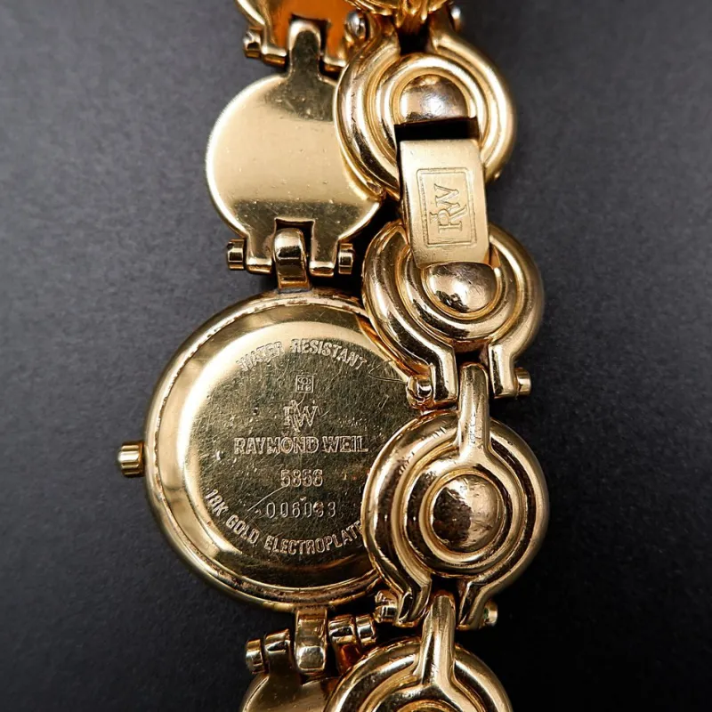 Pamono Vintage 18 Karat Gold-Plated Ladies Watch from Raymond Weil> Watches