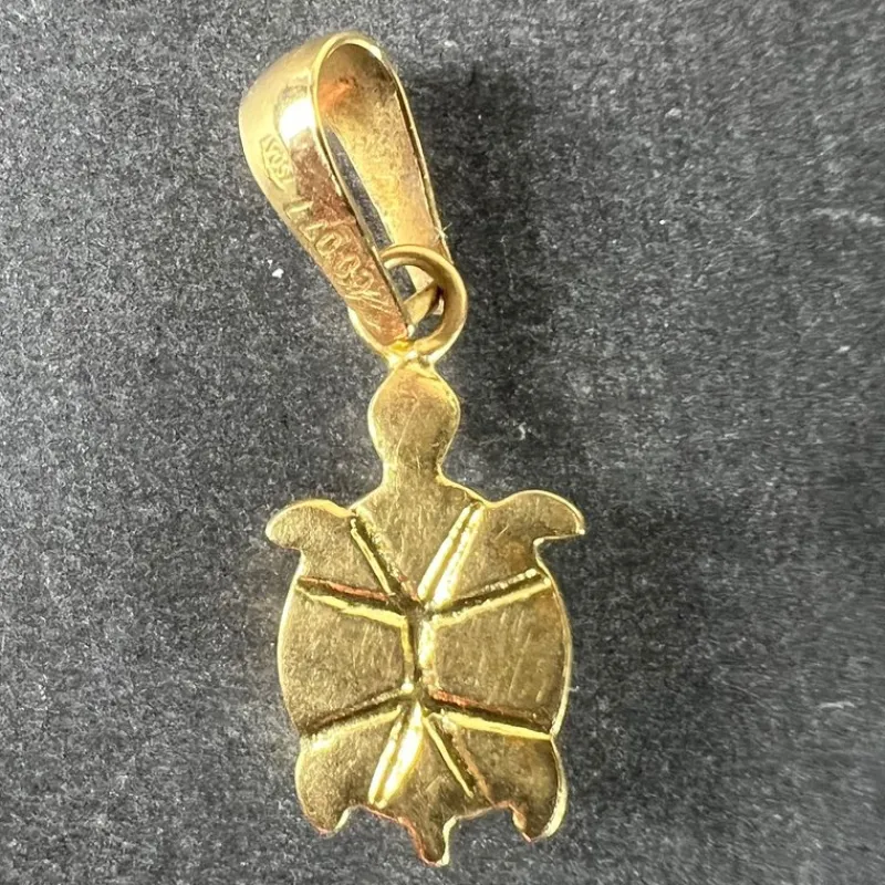 Clearance Pamono Vintage 18 Karat Yellow Gold Turtle Charm Pendant, 1960s