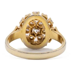 Hot Pamono Vintage 14 Karat Yellow Gold Ring with Brilliant Cut Diamonds, 1970s