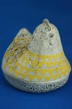 Pamono Vintage Acid-Treated Ceramic Chicken-Shaped Perfume Diffuser by Dante Baldelli, 1930s><noscript><img width=