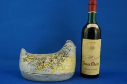 Pamono Vintage Acid-Treated Ceramic Chicken-Shaped Perfume Diffuser by Dante Baldelli, 1930s><noscript><img width=