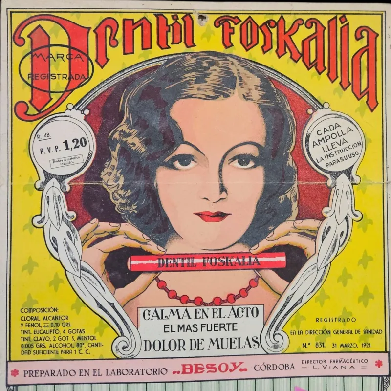 Clearance Pamono Vintage Advertising Cardboard from Foskali Dento, 1921