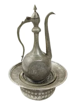 Outlet Pamono Vintage Afghan Engraved Pitcher and Basin Set in Copper, 1920s
