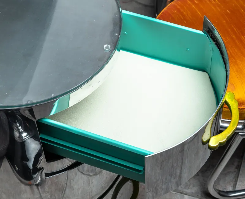 New Pamono Vintage Aluminum Dressing Table