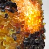 Discount Pamono Vintage Amber Glass Wall Lamp, 1970s