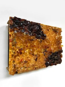 Discount Pamono Vintage Amber Glass Wall Lamp, 1970s