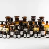 Pamono Vintage Amber Pharmacy Bottles, 1950, Set of 32> Bottles, Carafes & Jugs