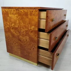 Pamono Vintage Amboyna Burl Chest of Drawers, 1970s><noscript><img width=
