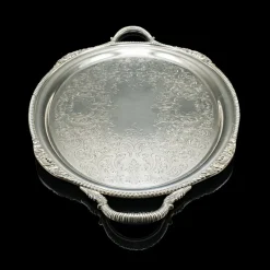 Pamono Vintage American Silver Plate Serving Tray, 1930s><noscript><img width=