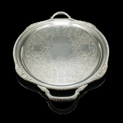Pamono Vintage American Silver Plate Serving Tray, 1930s><noscript><img width=