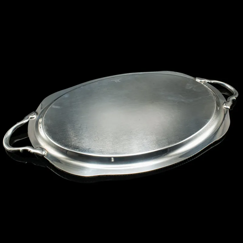 Pamono Vintage American Silver Plate Serving Tray, 1930s> Trays