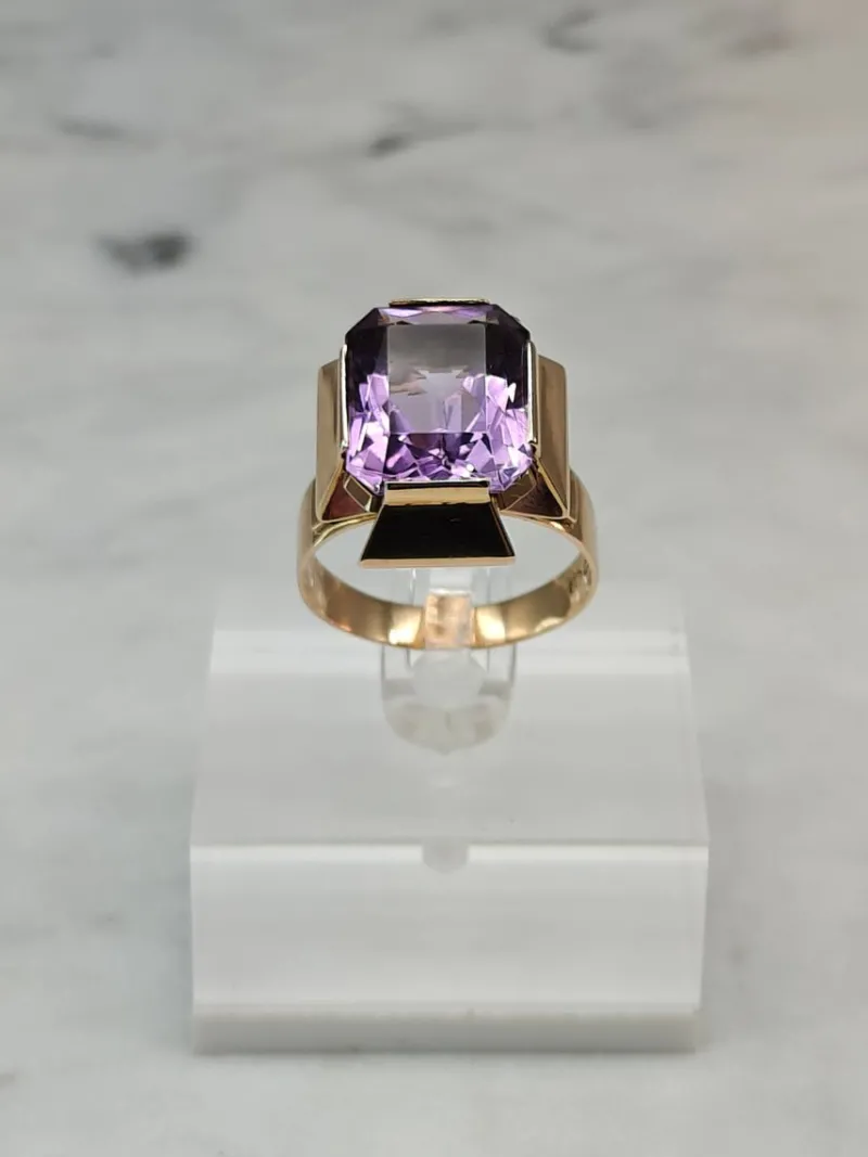 Best Pamono Vintage Amethyst Gold Ring, 1946