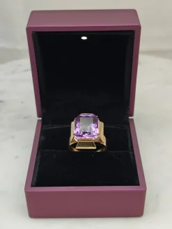 Best Pamono Vintage Amethyst Gold Ring, 1946