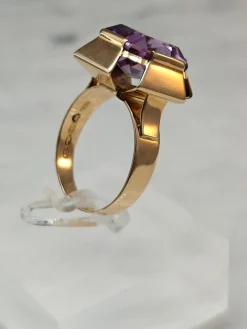 Best Pamono Vintage Amethyst Gold Ring, 1946