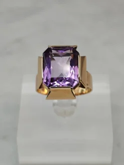 Best Pamono Vintage Amethyst Gold Ring, 1946