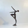 Pamono Vintage Androgynous Sculpture in Patinated Bronze, 1970s> Art Deco