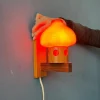 Pamono Vintage Aneta Pine Wall Sconce with Orange Glass Shade, 1950s> Wall Lights & Sconces